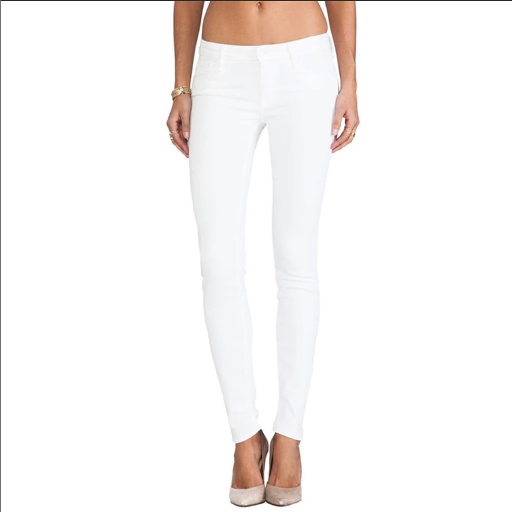 MOTHER The Looker Jeans Mirror Mirror White 28